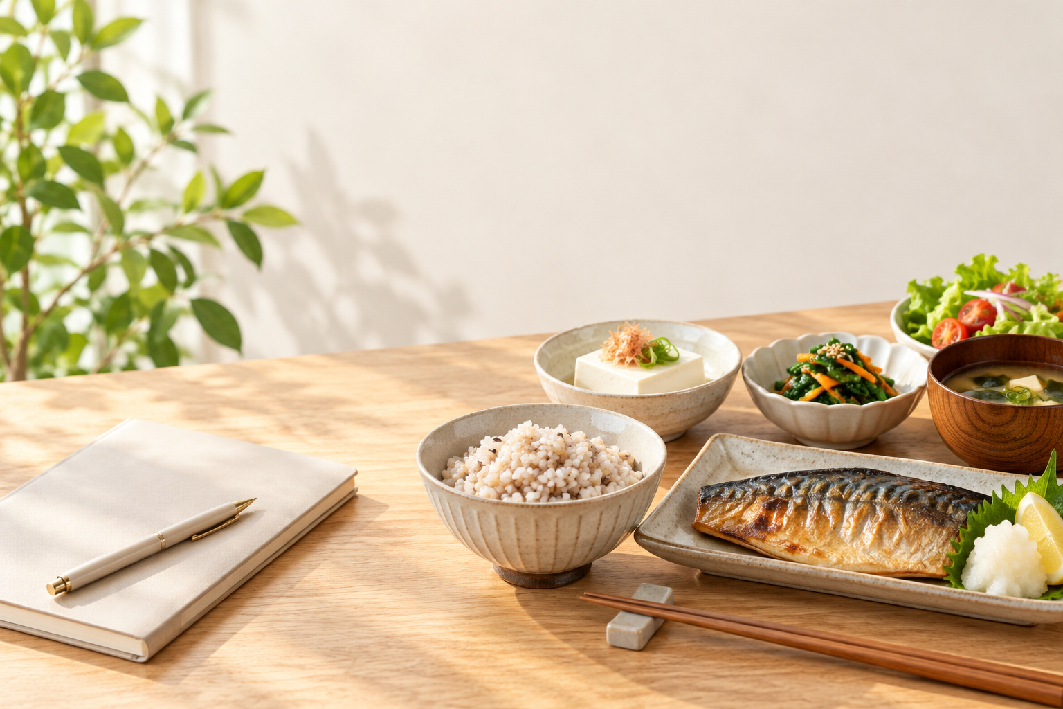 魚・豆腐・野菜など、脂質管理を考えた食事
